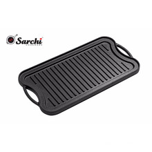 Hierro Fundido Pre-Temporada Reversible Grill / Griddle Pan